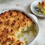 The famous Brenda Gantt cabbage casserole featuring its golden crispy topping and delicious taste. This traditional Southern dish is a simple recipe combining cabbage, onion, and a crunchy topping of crackers or cornflakes. Brenda Gantt’s cabbage casserole recipe is the perfect choice for family meals and special occasions, making it one of her most popular dishes.