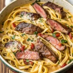 creamy steak fettuccine recipe